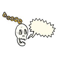 cartoon chain with speech bubble N4