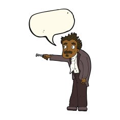 cartoon man trembling with key unlocking speech bubble N7