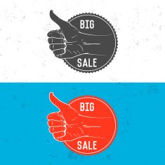 Badge symbol or logotype with hand N27