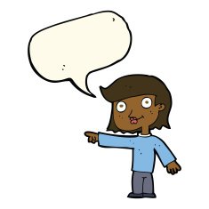 cartoon pointing person with speech bubble N5