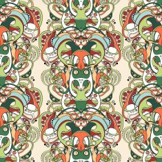 Vector Seamless Colored Abstract Pattern N3