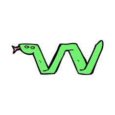 comic cartoon snake symbol