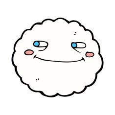 comic cartoon happy cloud