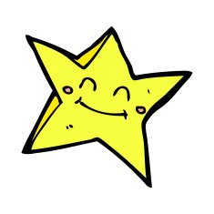 comic cartoon happy star character