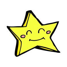 comic cartoon happy star character N2
