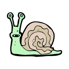 comic cartoon snail