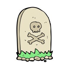 comic cartoon grave