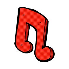 comic cartoon musical note