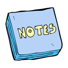 comic cartoon notes pad
