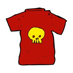 comic cartoon skull tee