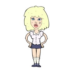comic cartoon woman been in fight