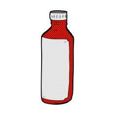 comic cartoon water bottle