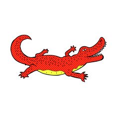 comic cartoon crocodile
