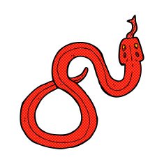 comic cartoon snake
