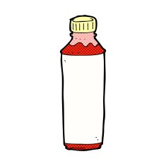 comic cartoon juice bottle