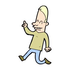 comic cartoon happy man pointing N2