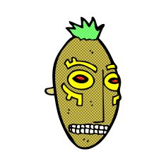 comic cartoon tribal mask
