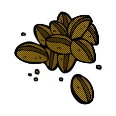 comic cartoon coffee beans