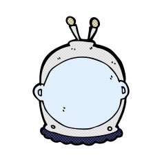 comic cartoon space helmet
