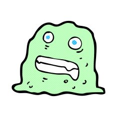 comic cartoon slime creature