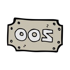 comic cartoon zoo sign N2
