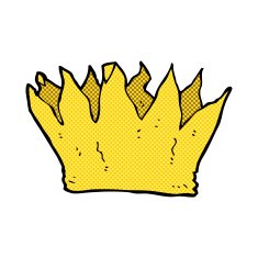 comic cartoon paper crown