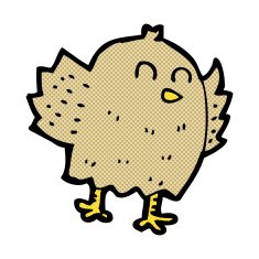 comic cartoon bird N4
