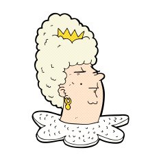 comic cartoon queen head
