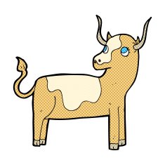 comic cartoon cow