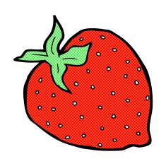 comic cartoon strawberry N2