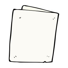 comic cartoon folded card