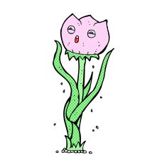comic cartoon flower N2