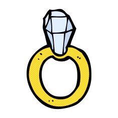 comic cartoon diamond ring