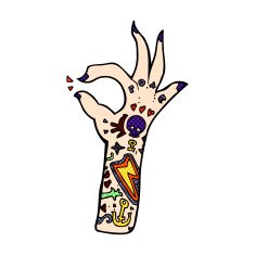 comic cartoon tattoo arm N2