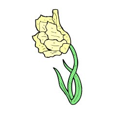 comic cartoon flower N4