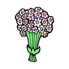 comic cartoon flowers N3