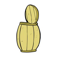 comic cartoon beer barrel