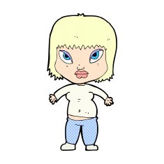 comic cartoon overweight woman