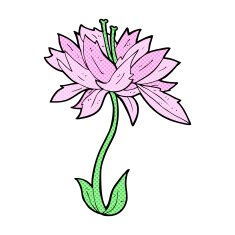 comic cartoon flower N7
