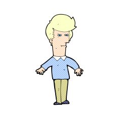 comic cartoon suspicious man N2