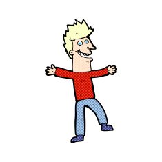 comic cartoon happy man N2