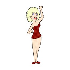 comic cartoon dancing woman N2