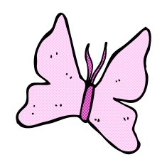 comic cartoon butterfly symbol N2