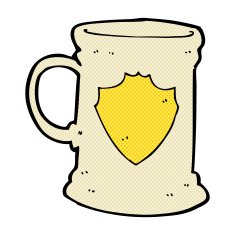 comic cartoon old tankard