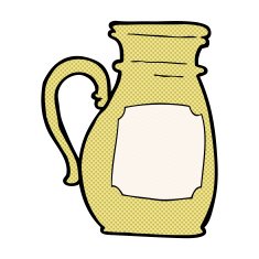 comic cartoon jug