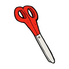 comic cartoon scissors
