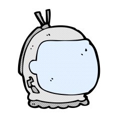 comic cartoon astronaut helmet