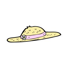 comic cartoon summer hat