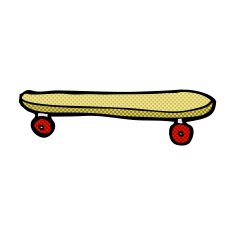 comic cartoon skateboard