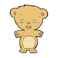 comic cartoon teddy bear N8